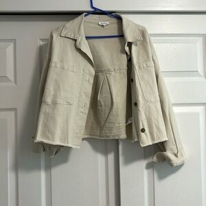 Cream Jean crop jacket